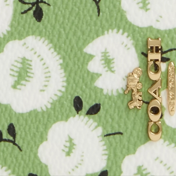 Zip Card Case With Floral Print